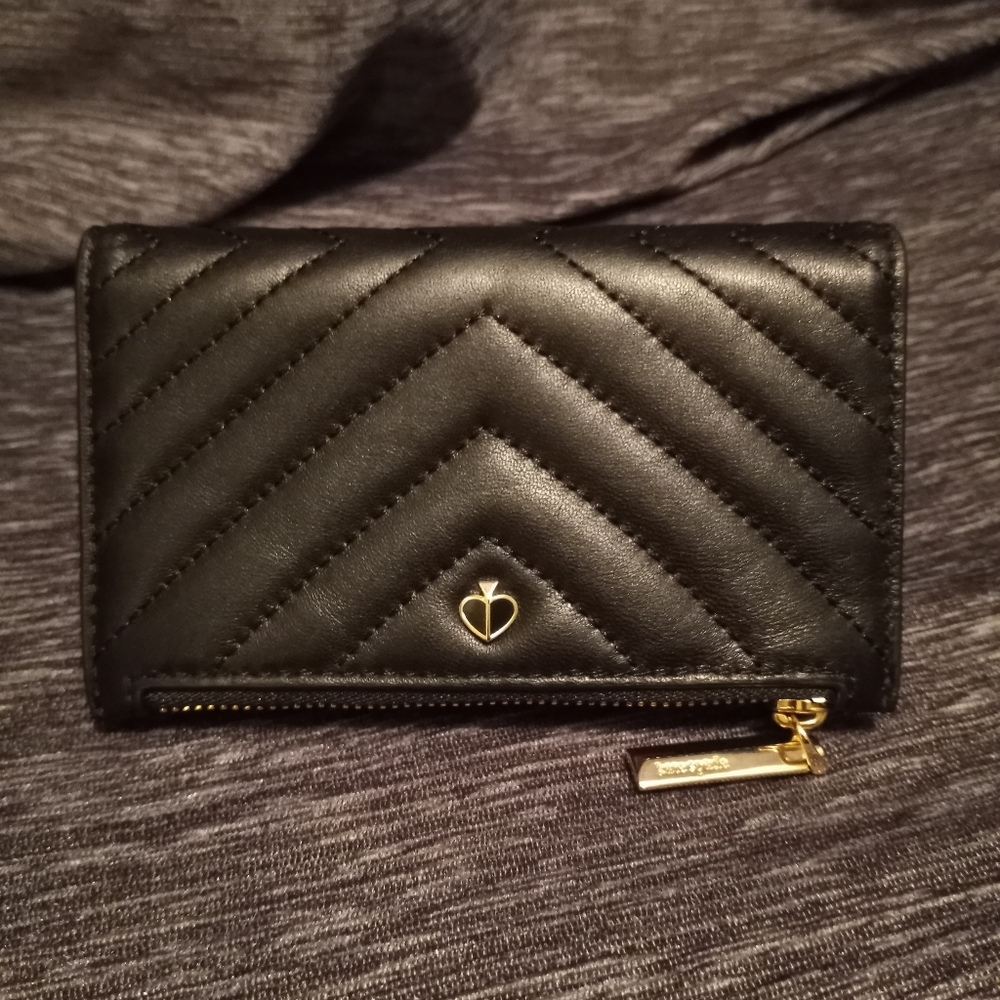 kate spade Amelia Slim Bifold Black Wallet